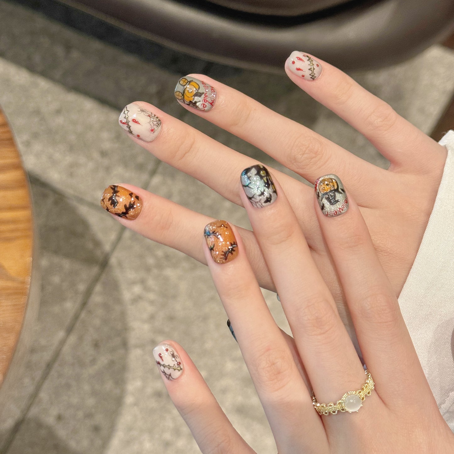 Halloween Graveyard Spooky Press-On Nail