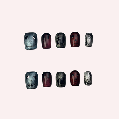 Halloween Bloody Skull Press-On Nail