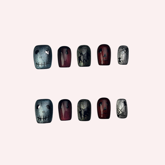 Halloween Bloody Skull Press-On Nail