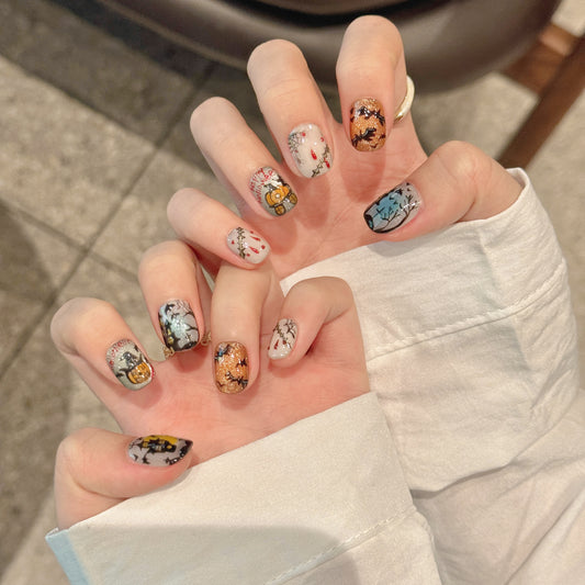 Halloween Graveyard Spooky Press-On Nail