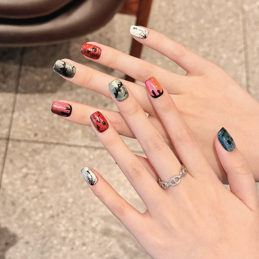 Halloween Bloody Skull Press-On Nail